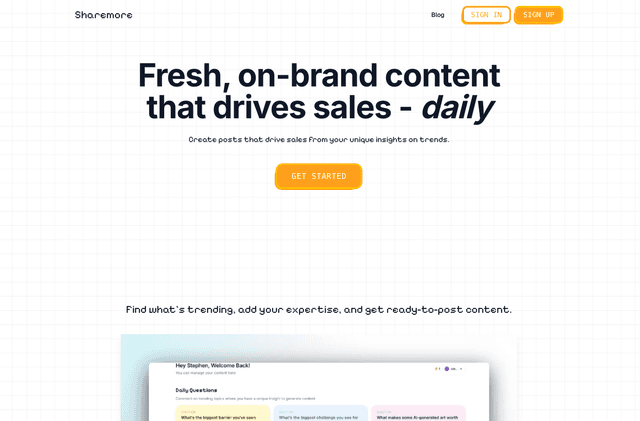 Sharemore Interface
